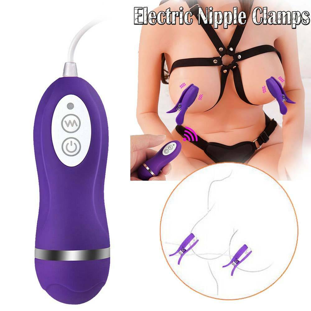 Vibrating Breast Nipple Clamps Clit Clip Rechargeable Sex toys-for-Couples-Women
