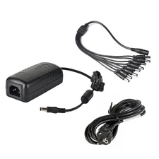8CH Security Cameras Power Adapter, 100V-240V AC to DC12V 5A Power Transforme...