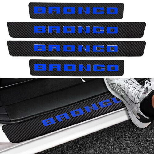 4 Pieces Carbon Fibre Car Door Sill Sticker For Citroen Berlingo Sill