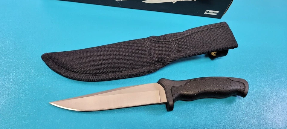 Buck Model 650 Knife Nighthawk Fighting Hunting Blade + Sheath & Box c. 1995 - Image 4 of 4