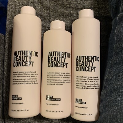 Authentic Beauty Concept Glow Cleanser/ Conditioner Color Treated Hair  LOT