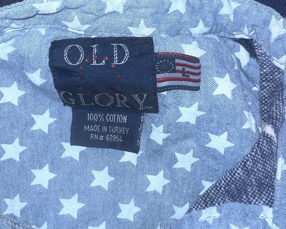 Camisa Polo Old Glory Cuello Hombre Rojo Blanco y Azul Rayas Talla Grande Foto 3 de 4