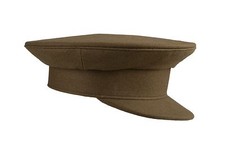 Peaked Uniform CAP British WWII USA Officer Style Felt Wool Dad's Army Look NEW