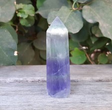 Green & Purple Fluorite Generator / Point / Tower, Intuition, Soul Purpose