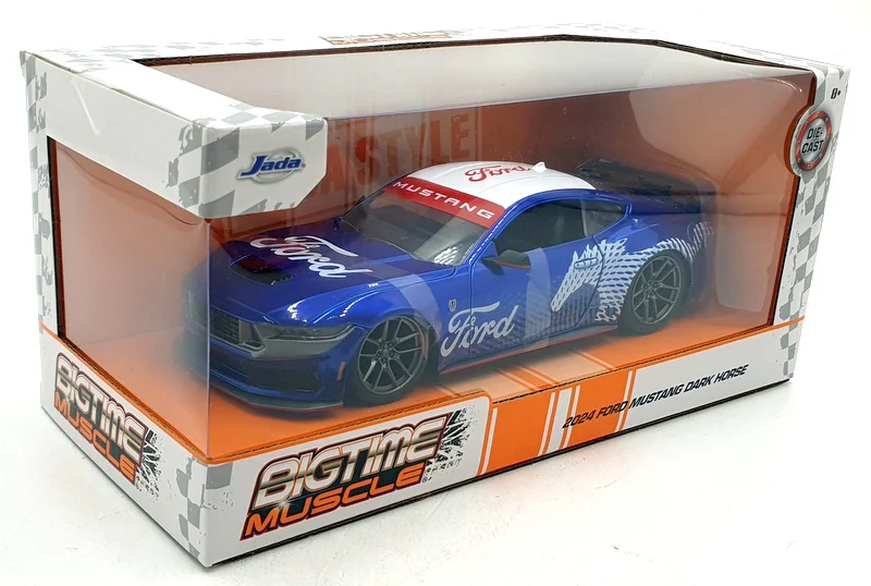 Jada 35419 1:24 Ford Mustang Dark Horse 2024 - Blu - Modello Diecast Con Aperture