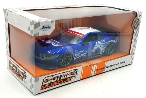 Jada 35419 1:24 Btm – 2024 Ford MUSTANG Dark Horse – C. Azul Apertura Rasgos - Imagen 2 de 3