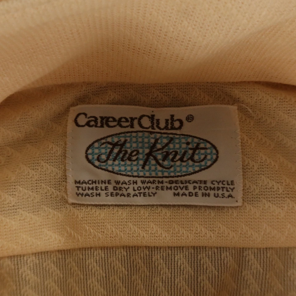 Camisa De Colección Para Hombre S 14.5 32 Amarilla Textura Geométrica Tejida Años 50 60 EE. UU. NUEVA Foto 4 de 4