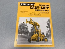 Rare Pettibone Cary Lift Super 20 Sales Sheet
