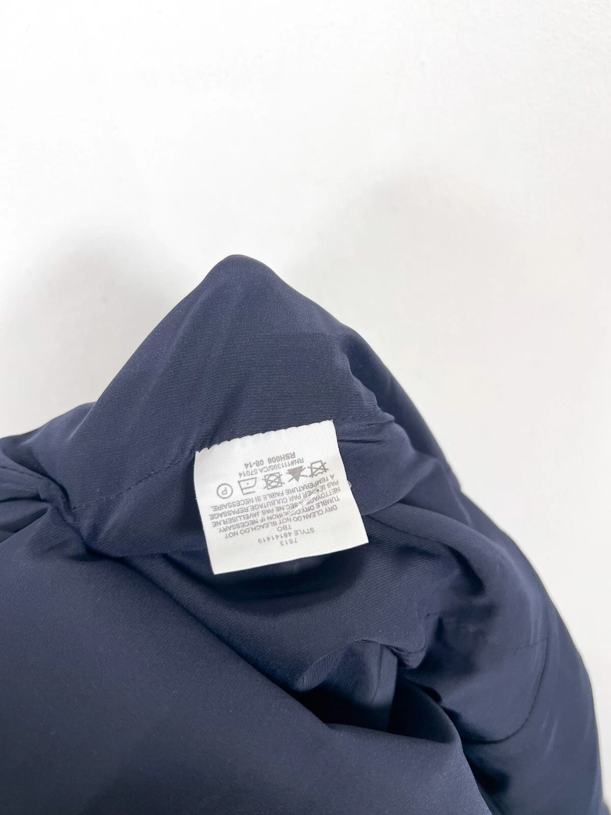 Abito Tory Burch taglia US 0 UK 4 blu navy misto lana foderato in tweed elegante a matita