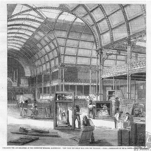 MANCHESTER Exhibition Building Great Hall - Antique Print 1857