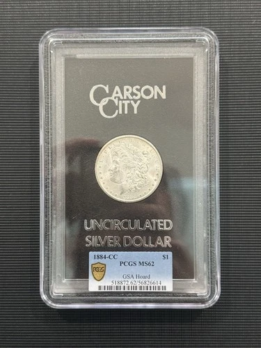 1884-CC Morgan Silver Dollar $1 Carson City GSA PCGS MS62