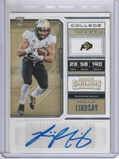 Phillip Lindsay 2018 Panini Contenders Draft Picks College Ticket Rc Auto