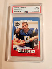 Drew Brees Rookie Card 2001 Topps Vintage #251 Graded PSA 8 NM-MT. rookie card picture