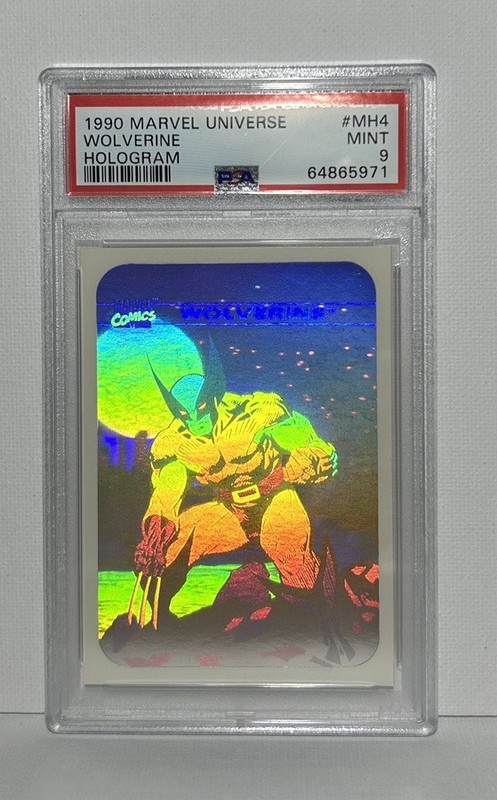 1990 MARVEL UNIVERSE HOLOGRAM #MH4 WOLVERINE PSA 9 💎