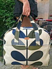 Orla Kiely Fabric Weekend bag, Large Cabin Bag, Big Travel Bag, HANDMADE