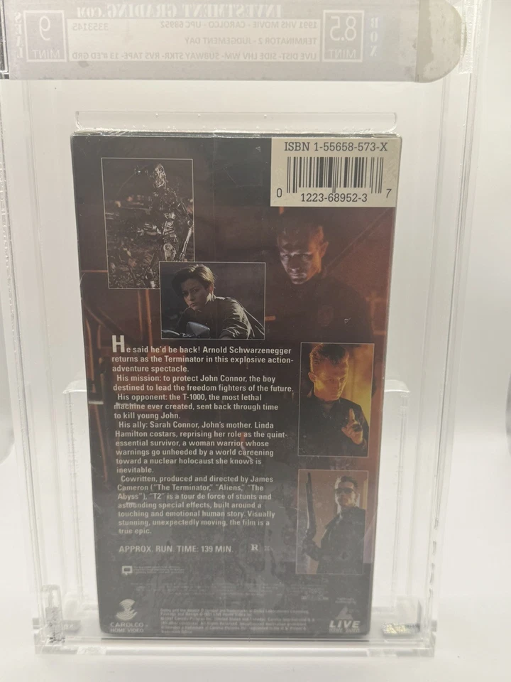 Terminator 2 VHS WM 1991 Sealed IGS 8.5 (Box) and 9 (Seal) Arnold Schwarzenegger - Image 4 of 4