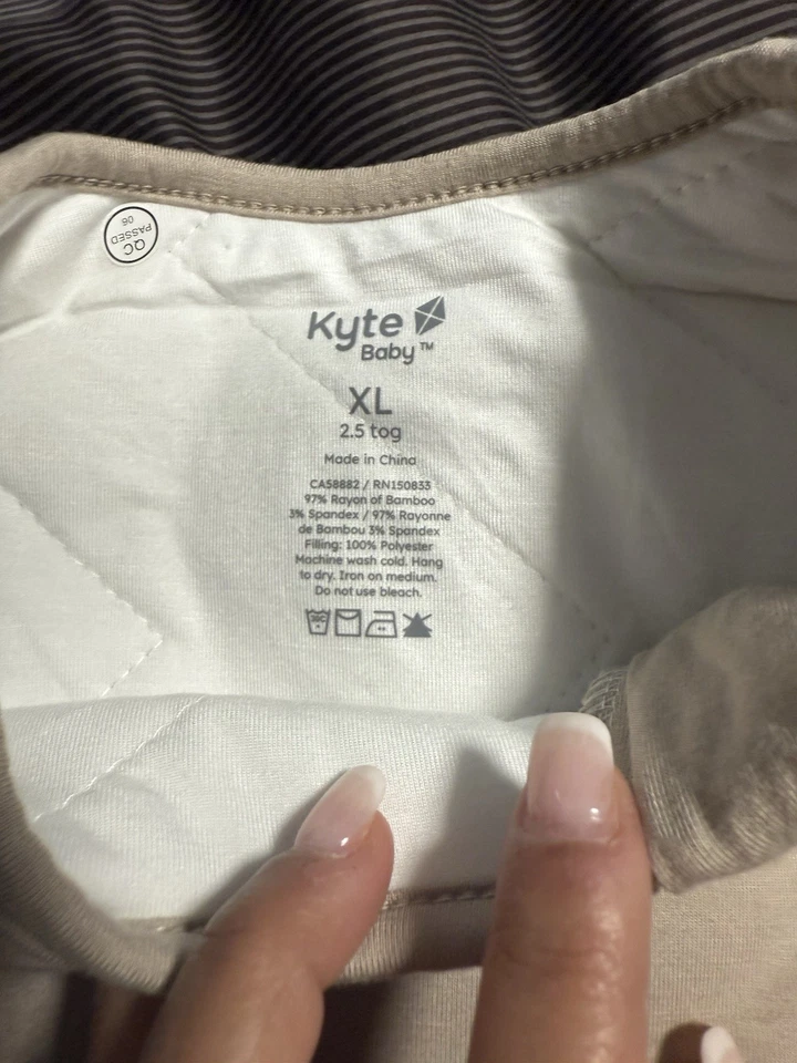 Saco de dormir Kyte bebé saco de dormir XL 2,5 TOG bambú nuevo con etiquetas Foto 4 de 4