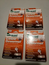 4x Merck Safe-Guard Canine Dewormer 3 - 1g Pouches Each Treats 10 lbs Exp 01/26
