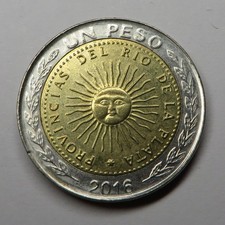 Argentina Peso Bi-Metallic 2016 UNC