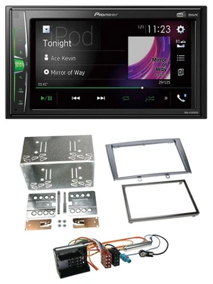 Pioneer 2DIN MP3 DAB USB Bluetooth Autoradio für Peugeot 308 07-09 silber - Bild 1 von 4