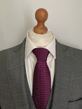 Mens WILLIAM HUNT (SAVILLE ROW) 3 PIECE SUIT In GREY MICRO CHECK 42R *IMMACULATE