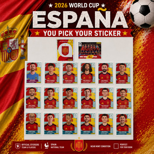 2026 100% Authentic Panini FIFA World Cup Spain Stickers Pick Team Logo Players