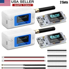 2Sets Heltec LoRa32 V3 ESP32 OLED LoRa +Case+915MHz LoRa Antenna for Meshtastic