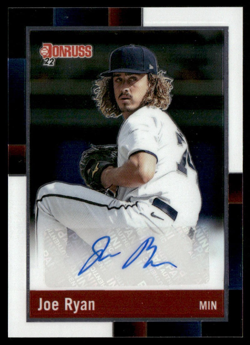 Joe Ryan 2022 Donruss Retro 1988 Signatures #R88S-JR AU Minnesota Twins