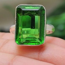 Beautiful Natural peridot 925 Sterling Silver Ring Handmade Gift For Her B-28