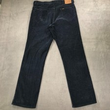 Vintage 80s LEE Riders Corduroy Pants Mens 36X32 Blue USA Made Hipster Grunge