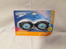 Speedo JR Glide Goggles Black No Leak Anti Fog UV Protection Ages 6-14