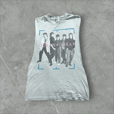 Vintage 1984 Duran Duran  The Wild Boys  Tank Top (Altered/Cut) Gray Medium