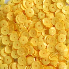 Sequins Glossy Cream Yellow 3 8mm Round 400/ 4,000 pcs Loose HQ