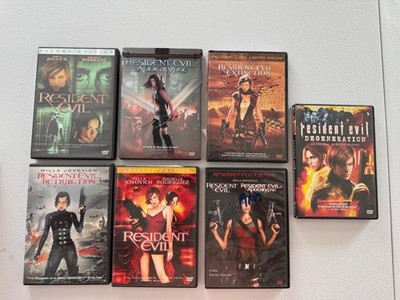 Resident Evil 5 DVD Titles Lot. Resident Evil, Apocalypse, Extinction, Retributi