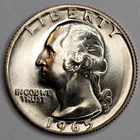 1965 SMS Washington Quarter Uncirculated CD-Clad