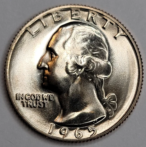 1965 SMS Washington Quarter Uncirculated CD-Clad
