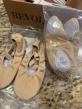 Stretch Canvas Ballet Dance slipper for Kids US 13.5-1 , nude