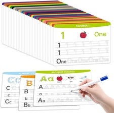 Alphabet  Number Practice Dry Erase Boards A-Z Letters  Numbers 1-10  Perf...