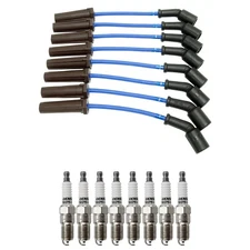 NGK Wire Set & Denso 8 Standard SparkPlugs Kit for Sierra 1500 Silverado 1500 V8