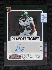 2021 Panini Contenders Rookie Playoff Ticket 53/99 Alijah Vera-Tucker Auto 0d75