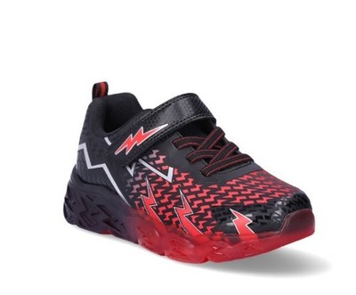 Athletic Works Sz 3 Boys Red/Bl-Gr Light Up Athletic Sneaker Shoes New with tags