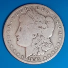 1891-CC U.S. MORGAN SILVER DOLLAR - KM#110 - SCARCE - VERY GOOD PLUS