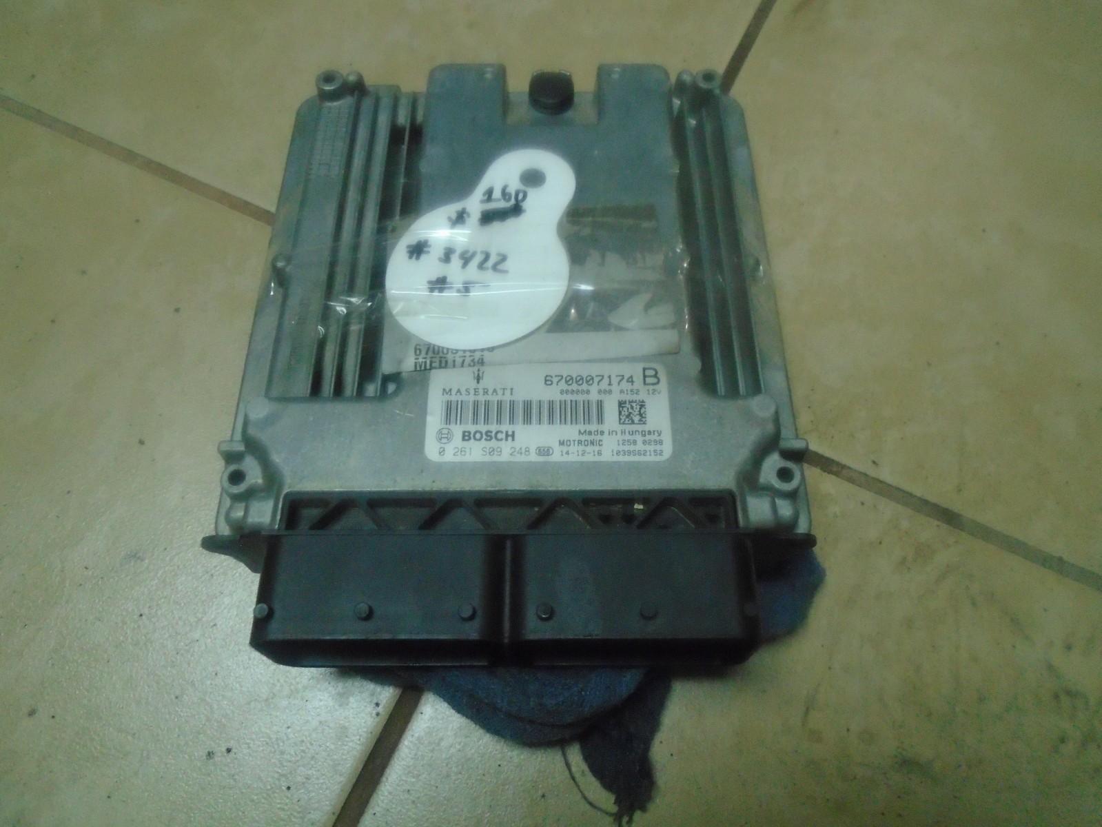 14-17 Maserati Quattroporte S 3.0L Engine Control Module ECU OEM 670007174 B
