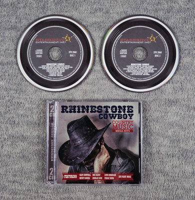 Rhinestone Cowboy Country Music Mega Hits CD 2-disc set 2015 UK Import