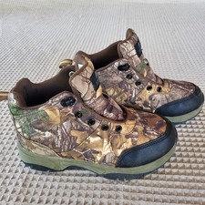 Ozark Trail Youth 1 Hiking Trail Boots Real Tree Camouflage Hunting NO LACES