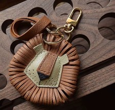 Genuine Leather Lion Bag Charm, Handmade Leo ...
