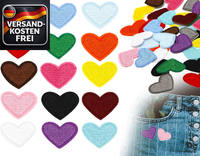 Herz Patches Zum AufbüGeln FüR Kleidung Und Accessoires, 30Er Set, Diy Dekoratio