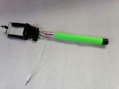 Selfie-Stick - Teleskop ''MonoPod'' grün/schwarz/silber Made in China! - TOP!