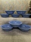 8 Vintage Depression Jeanette Glass Berry Dessert Bowl Cherry Blossom Delphite