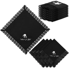 6 Pack 23 Christmas Lap Scarf for Gift Women Church Christian with Lace Chris...